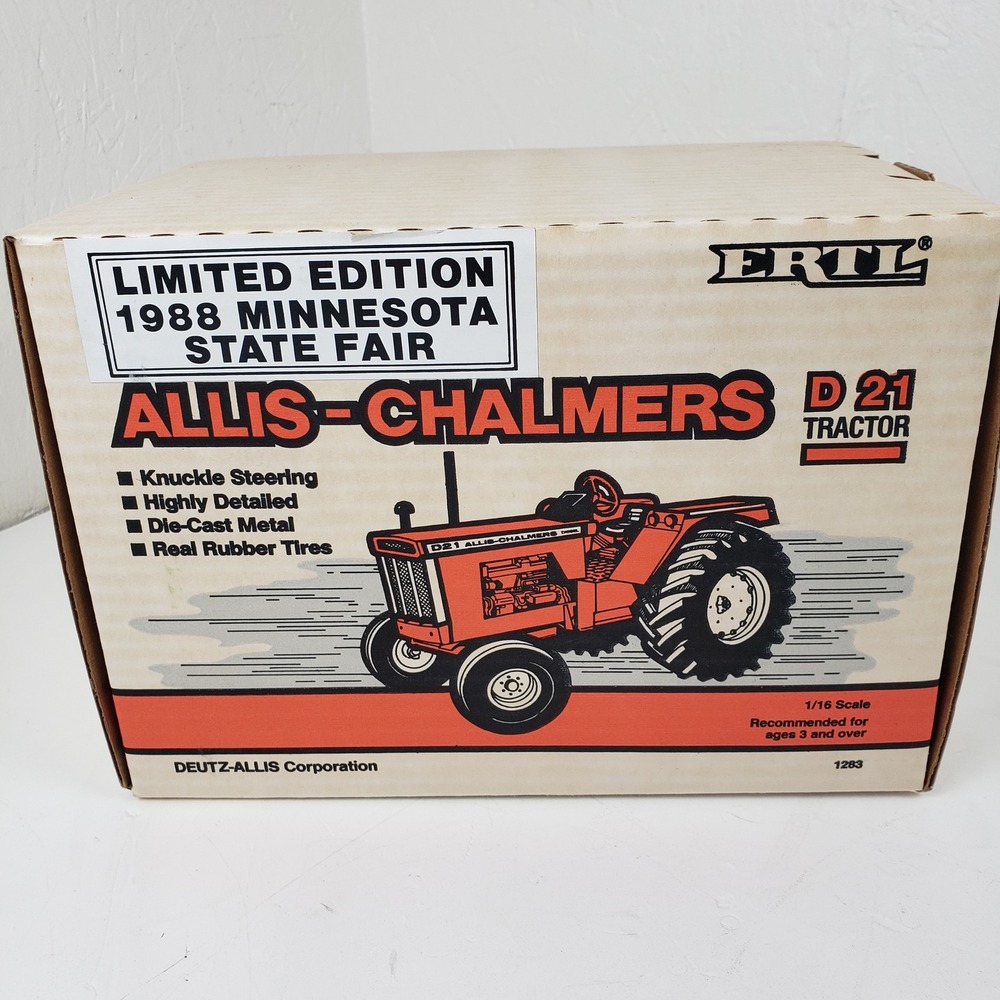 Ertl Allis-Chalmers D21 Tractor 1988 MN State Fair Limited Edition 1/16 1283